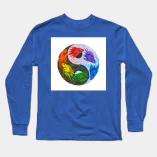 Betta Yin Yang color wheel Long Sleeve T-Shirt